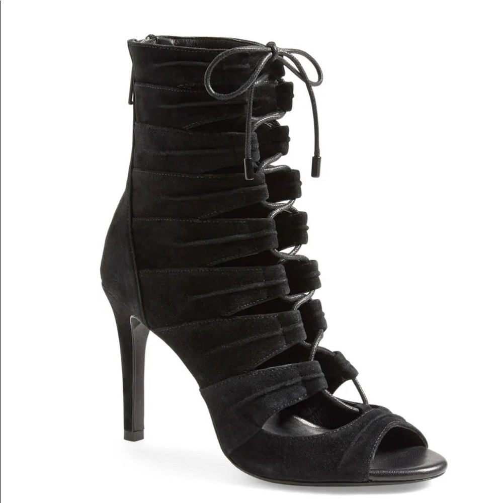 Joie - Anja lace up suede booties